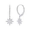 Drop Earrings Solid 14K White Gold Genuine Diamond Star Earrings Dangles For Women -Fashion Accessories Shop drop earrings solid 14k gold genuine diamond star earrings dangles for women 000890 mainwh