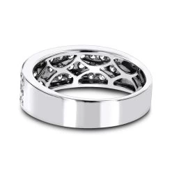 Elegant Diamond Wedding Bands By Luxurman 14K White Gold 0.85ct -Fashion Accessories Shop elegant diamond wedding bands 14k gold 104ct backwh