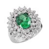 14K White Gold Ladies Gemstone Diamond & Emerald Ring 1.96ctd 3cte -Fashion Accessories Shop emerald rings ladies gemstone diamond ring 14k 196ctd 3cte p 29334 white