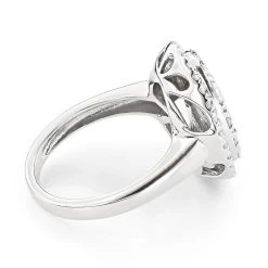 Ladies Cluster Halo Diamond Engagement Ring 2.84ct 14K White Gold -Fashion Accessories Shop engagement rings ladies cluster diamond ring 284ct 14k backwh