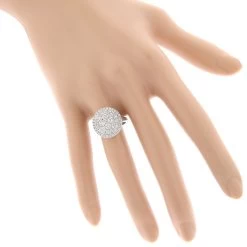 Ladies Cluster Halo Diamond Engagement Ring 2.84ct 14K White Gold -Fashion Accessories Shop engagement rings ladies cluster diamond ring 284ct 14k bodwh