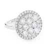 Ladies Cluster Halo Diamond Engagement Ring 2.84ct 14K White Gold