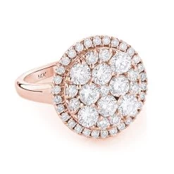 Ladies Cluster Halo Diamond Engagement Ring 2.84ct 14K White Gold -Fashion Accessories Shop engagement rings ladies cluster diamond ring 284ct 14k ro