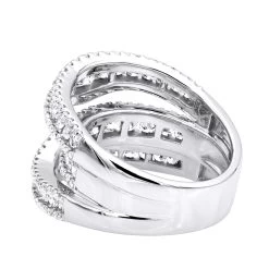 Exquisite 14K White Gold Diamond Cocktail Ring For Women By Luxurman 2.75ct -Fashion Accessories Shop exquisite 14k gold diamond cocktail ring for women by luxurman 275ct backwh