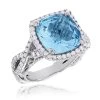 Blue Topaz Diamond Cocktail Ring 11ct -Fashion Accessories Shop fine gemstone jewelry blue topaz diamond cocktail ring 11ct 1