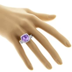 Purple Amethyst Diamond Cocktail Ring 11ct 7 Purple Amethyst Diamond Cocktail Ring 11ct -Fashion Accessories Shop fine gemstone jewelry purple amethyst diamond cocktail ring 11ct 3