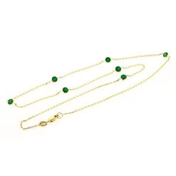 Gemstone By The Yard Chain: 14K Yellow Gold Women's Emerald Necklace 1.33ct -Fashion Accessories Shop gemstone by the yard chain 14k gold womens emerald necklace 133ct backye