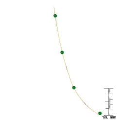Gemstone By The Yard Chain: 14K Yellow Gold Women's Emerald Necklace 1.33ct -Fashion Accessories Shop gemstone by the yard chain 14k gold womens emerald necklace 133ct rulerye