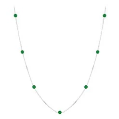 Gemstone By The Yard Chain: 14K Yellow Gold Women's Emerald Necklace 1.33ct -Fashion Accessories Shop gemstone by the yard chain 14k gold womens emerald necklace 133ct wh