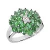 Ladies Diamond And Emerald Ring 14K White Gold 0.24ctd 4.40ct -Fashion Accessories Shop gemstone jewelry ladies diamond and emerald ring 14k 024ctd 440cte p 29488 white
