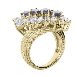 Ladies Diamond And Sapphire Ring 14K White Gold 1.90ctd 1.60cts -Fashion Accessories Shop gemstone jewelry ladies diamond and sapphire ring 14k 190ctd 160cts p 29675 back yellow