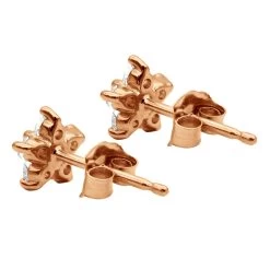Genuine Diamond Star Stud Earrings Cluster Starfish Design 14K Yellow Gold 0.2ct -Fashion Accessories Shop genuine diamond star stud earrings cluster starfish design 14k gold 02ct back rose