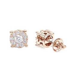 Halo 14K White Gold Cluster Diamond Earrings Studs For Men Or Women 3/4ct 10 Halo 14K White Gold Cluster Diamond Earrings Studs For Men Or Women 3/4ct -Fashion Accessories Shop halo 14k gold cluster diamond earrings studs for men or women 34ct ro