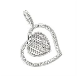 14K White Gold Designer Diamond Heart Pendant 0.9ct 11 14K White Gold Designer Diamond Heart Pendant 0.9ct -Fashion Accessories Shop heart jewelry 14k designer diamond heart pendant 117ct p 6473 backwh