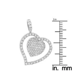 14K White Gold Designer Diamond Heart Pendant 0.9ct 13 14K White Gold Designer Diamond Heart Pendant 0.9ct -Fashion Accessories Shop heart jewelry 14k designer diamond heart pendant 117ct p 6473 rulerwh