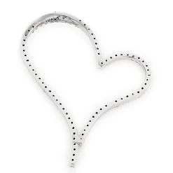 Large 14K White Gold Diamond Heart Pendant For Women Open Heart Design 2.47ct -Fashion Accessories Shop heart pendants 14k gold diamond heart pendant 247ct p 7 backwh