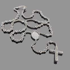 Hip Hop Black Diamond Rosary Chain Necklace 9 Hip Hop Black Diamond Rosary Chain Necklace -Fashion Accessories Shop hip hop jewelry black diamond rosary chain necklace p 35670back