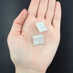 Hip Hop Large Diamond Stud Earrings 0.45ct Silver 6 Hip Hop Large Diamond Stud Earrings 0.45ct Silver -Fashion Accessories Shop hip hop jewelry large diamond stud earrings 045ct silver p 48004back