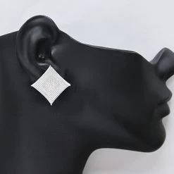 Hip Hop Large Diamond Stud Earrings 0.45ct Silver 7 Hip Hop Large Diamond Stud Earrings 0.45ct Silver -Fashion Accessories Shop hip hop jewelry large diamond stud earrings 045ct silver p 48004bod