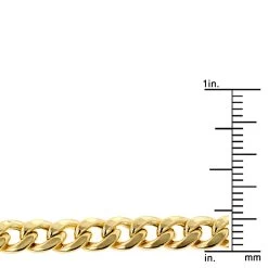 Hollow 10K Yellow Gold Cuban Link Chain For Men Miami 5.5mm Wide 8.5-24 Inches. -Fashion Accessories Shop hollow 10k gold cuban link chain for men miami 55mm wide boxye