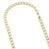 Hollow 10K Yellow Gold Curb Chain For Men 6mm Wide