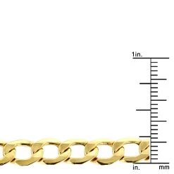 Hollow 10K Yellow Gold Curb Chain For Men 6mm Wide -Fashion Accessories Shop hollow 10k gold curb chain for men 6mm wide ruler