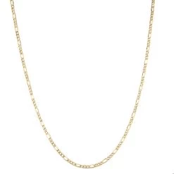 Hollow 10K Yellow Gold Figaro Chain For Men & Women 4.5mm Wide -Fashion Accessories Shop hollow 10k gold figaro chain for men women 45mm wide boxye