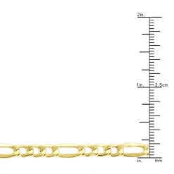 Hollow 10K Yellow Gold Figaro Chain For Men & Women 5.5mm Wide -Fashion Accessories Shop hollow 10k gold figaro chain for men women 55mm wide rulerye
