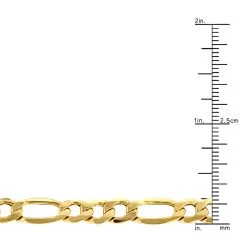 Hollow 10K Yellow Gold Figaro Chain For Men & Women 6.5mm Wide -Fashion Accessories Shop hollow 10k gold figaro chain for men women 65mm wide rulerye