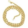 Men's Hollow 10K Yellow Gold Rope Chain Necklace With Lobster-Claw Clasp 2.7mm -Fashion Accessories Shop hollow 10k gold rope chain necklace with lobster claw clasp 27mm main