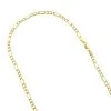 Hollow 14K Yellow Gold Figaro Chain For Men & Women 4.5mm Wide