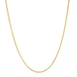 Hollow 14K Yellow Gold Franco Chain For Men & Women Round Diamond Cut 2.7mm -Fashion Accessories Shop hollow 14k gold franco chain for men women round diamond cut 27mm boxye