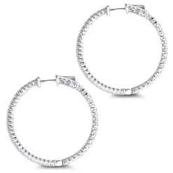 1.5in 14K White Gold Diamond Hoop Earrings Inside Out 1ct By Luxurman 11 1.5in 14K White Gold Diamond Hoop Earrings Inside Out 1ct By Luxurman -Fashion Accessories Shop hoop earrings 14k diamond hoop earrings inside out 116 p 6930 backwh