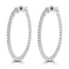 1.5in 14K White Gold Diamond Hoop Earrings Inside Out 1ct By Luxurman -Fashion Accessories Shop hoop earrings 14k diamond hoop earrings inside out 116 p 6930 wh
