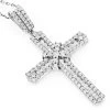 Intricate 14K White Gold Designer Diamond Cross Pendant For Women 1.48ct -Fashion Accessories Shop intricate 14k gold designer diamond cross pendant 148 p 6549 wh