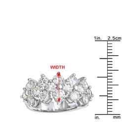 14K White Gold Diamond Anniversary Wedding Ring VS Round Brilliant Diamonds 3.2Ct -Fashion Accessories Shop jewelry 14k gold diamond anniversary wedding ring vs round brilliant diamonds 32ct rulerwh