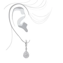 14K White Gold Diamond Dangle Drop Earrings For Women By Luxurman 1.2ct -Fashion Accessories Shop jewelry 14k gold diamond dangle drop earrings for women by luxurman 12ct bodwh