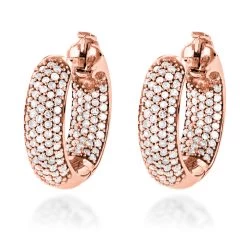 14K White Gold Huggies Small Inside Out Diamond Hoop Earrings 0.7ct -Fashion Accessories Shop jewelry 14k gold huggies small inside out diamond hoop earrings 07ct rose 1 20220220