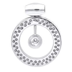 14K White Gold Large Round Shape Diamond Circle Pendant For Women 5.25CT Luxurman -Fashion Accessories Shop jewelry 14k gold large round shape diamond circle pendant for women 525ct luxurman backwh