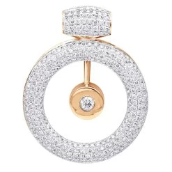 14K White Gold Large Round Shape Diamond Circle Pendant For Women 5.25CT Luxurman -Fashion Accessories Shop jewelry 14k gold large round shape diamond circle pendant for women 525ct luxurman ro