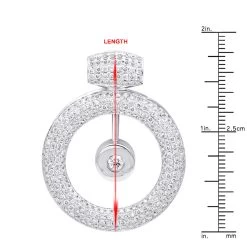 14K White Gold Large Round Shape Diamond Circle Pendant For Women 5.25CT Luxurman -Fashion Accessories Shop jewelry 14k gold large round shape diamond circle pendant for women 525ct luxurman rulerwh