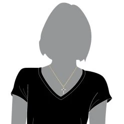 14K Yellow Gold Sapphire And Diamond Ladies Cross Pendant 1.32ct By Luxurman -Fashion Accessories Shop jewelry 14k gold sapphire and diamond ladies cross pendant 132ct by luxurman 001236 bodye