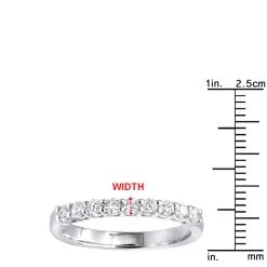 18K White Gold G VS Diamond Band For Women LUXURMAN 9 Stone Anniversary Ring -Fashion Accessories Shop jewelry 18k gold g vs diamond band for women luxurman 9 stone anniversary ring rulerwh
