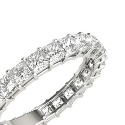 18K White Gold Princess Cut Diamond Eternity Band For Women 2 Carat Anniversary Ring -Fashion Accessories Shop jewelry 18k gold princess cut diamond eternity band for women 2 carat anniversary ring boxwh