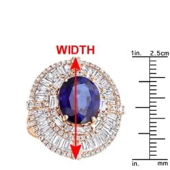 18K White Gold Unique Blue Sapphire And Diamonds Cocktail Ring For Women 7.87Ct -Fashion Accessories Shop jewelry 18k gold unique blue sapphire and diamonds cocktail ring for women 787ct rulerro