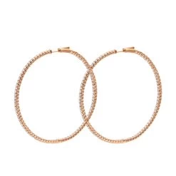 2.5 Inch Inside Out Diamond Hoop Earrings For Women 5 Carat VS Diamonds 14K Yellow Gold -Fashion Accessories Shop jewelry 25 inch inside out diamond hoop earrings for women 5 carat vs diamonds 14k gold 001285 backro