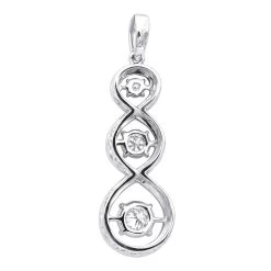 3 Stone Infinity Diamond Pendant For Women 14K Rose Gold By Luxurman -Fashion Accessories Shop jewelry 3 stone infinity diamond pendant for women 14k gold by luxurman backwh