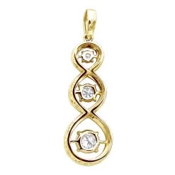 3 Stone Infinity Diamond Pendant For Women 14K Rose Gold By Luxurman -Fashion Accessories Shop jewelry 3 stone infinity diamond pendant for women 14k gold by luxurman backye