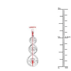 3 Stone Infinity Diamond Pendant For Women 14K Rose Gold By Luxurman -Fashion Accessories Shop jewelry 3 stone infinity diamond pendant for women 14k gold by luxurman rulerwh