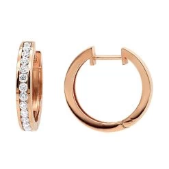 Classy Small 1/2 Inch Diamond Hoop Earrings 14K Yellow Gold Huggies Round Diamonds -Fashion Accessories Shop jewelry classy small 12 inch diamond hoop earrings 14k gold huggies round diamonds ro